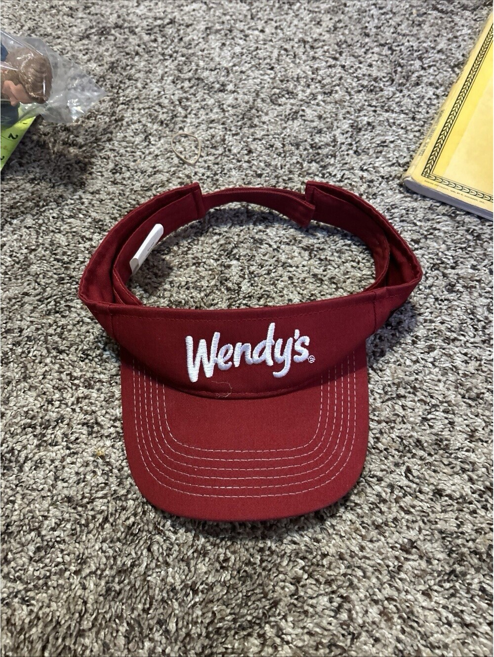 Vintage 1990s WENDYS Employee Visor Hat